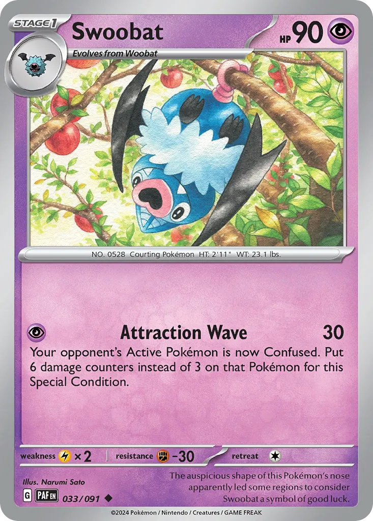 Swoobat — SV: Paldean Fates — Pokemon