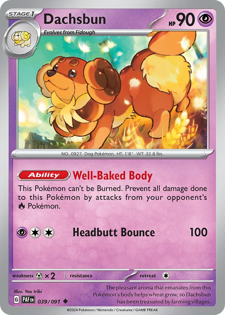 Dachsbun — SV: Paldean Fates — Pokémon