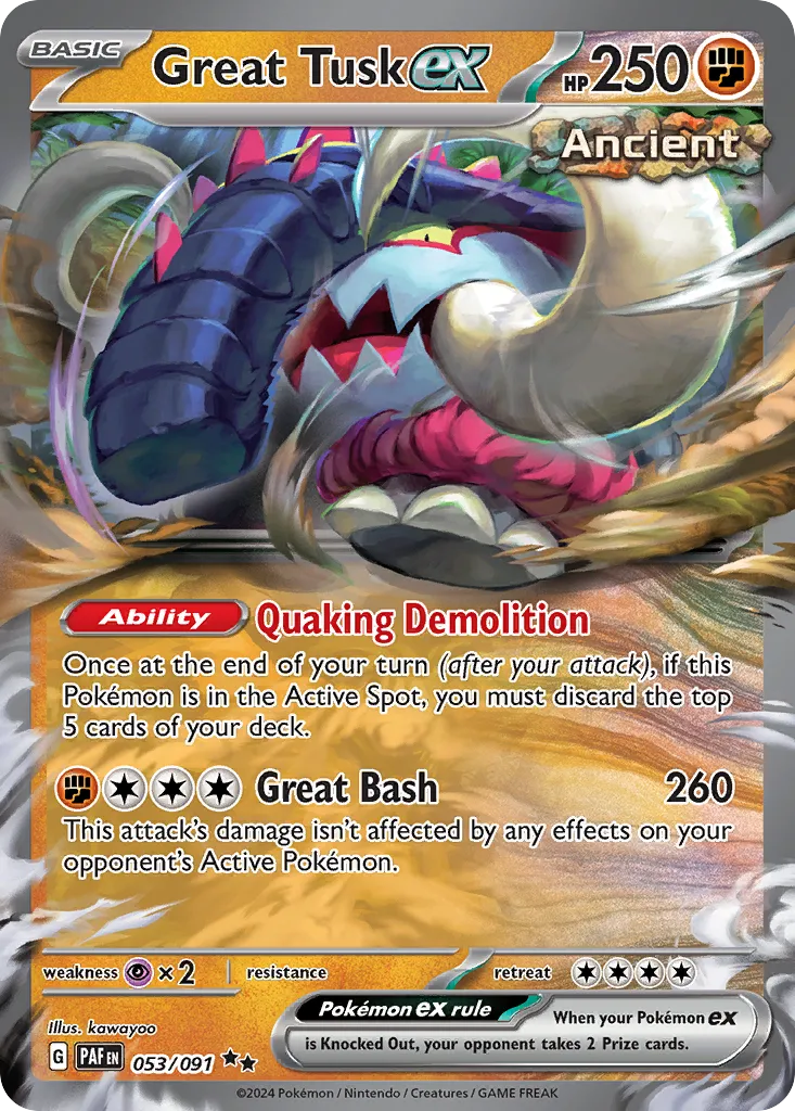 Great Tusk ex — SV: Paldean Fates — Pokémon