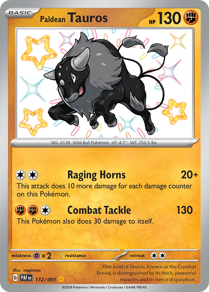 Tauros de Paldea — SV: Paldean Fates — Pokémon