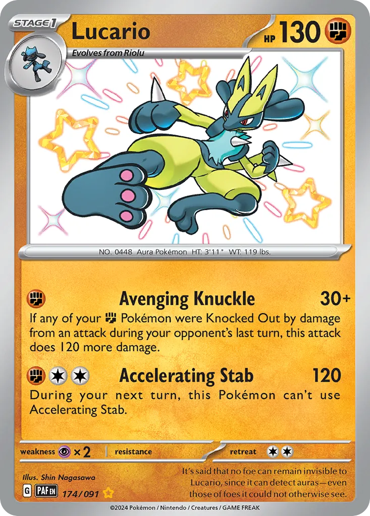 Lucario — SV: Paldean Fates — Pokémon