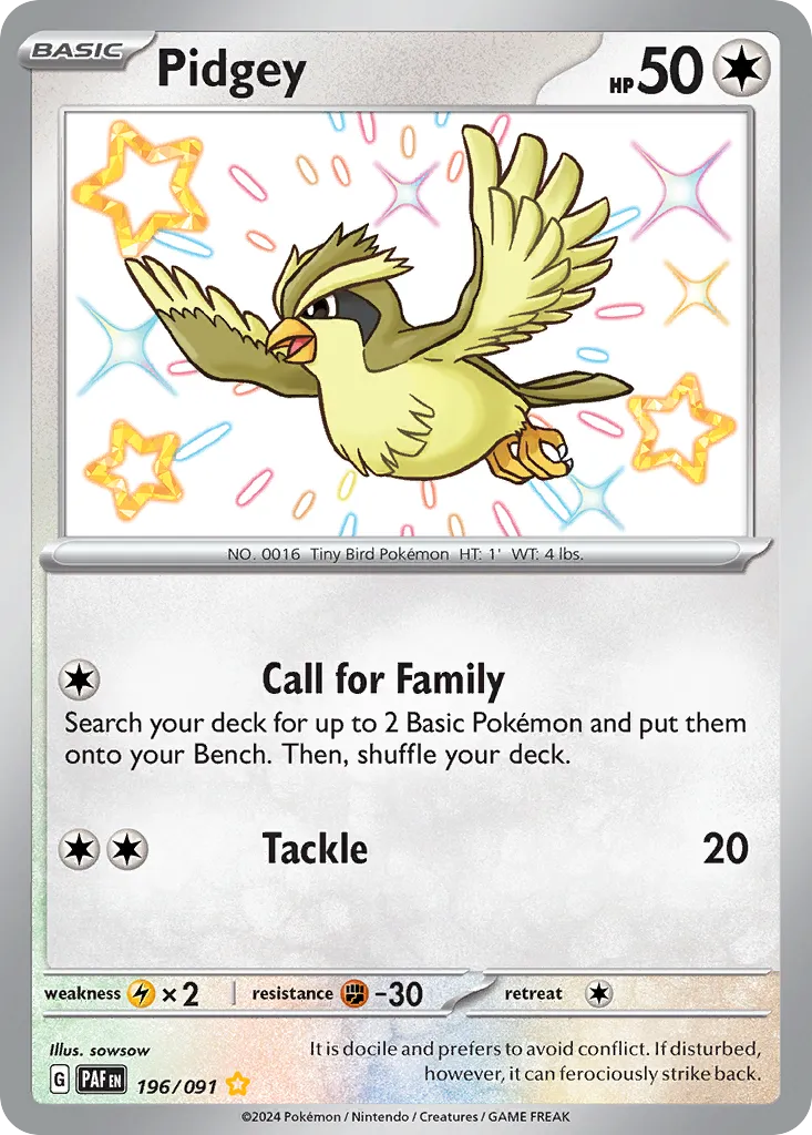Pidgey — SV: Paldean Fates — Pokemon