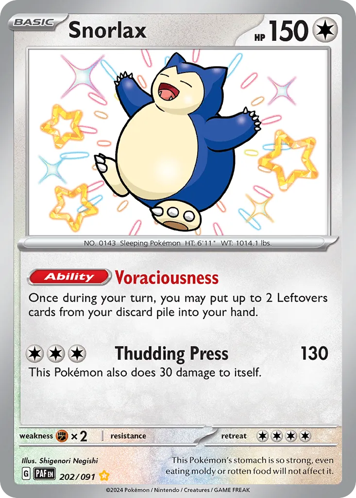 Snorlax — SV: Paldean Fates — Pokémon