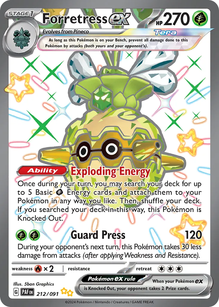 Forretress ex — SV: Paldean Fates — Pokémon