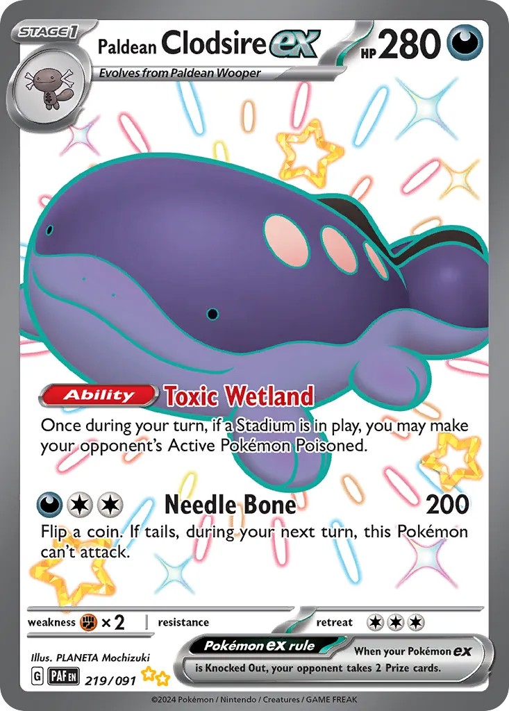 Paldean Clodsire ex — SV: Paldean Fates — Pokémon