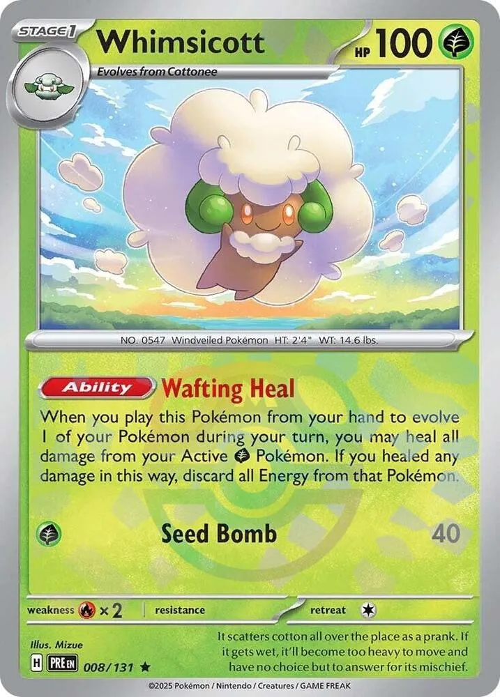 Whimsicott — SV: Prismatic Evolutions — Pokemon