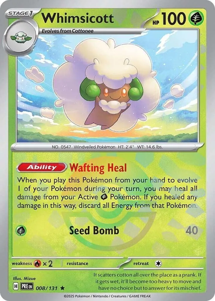 Whimsicott — SV: Prismatic Evolutions — Pokemon