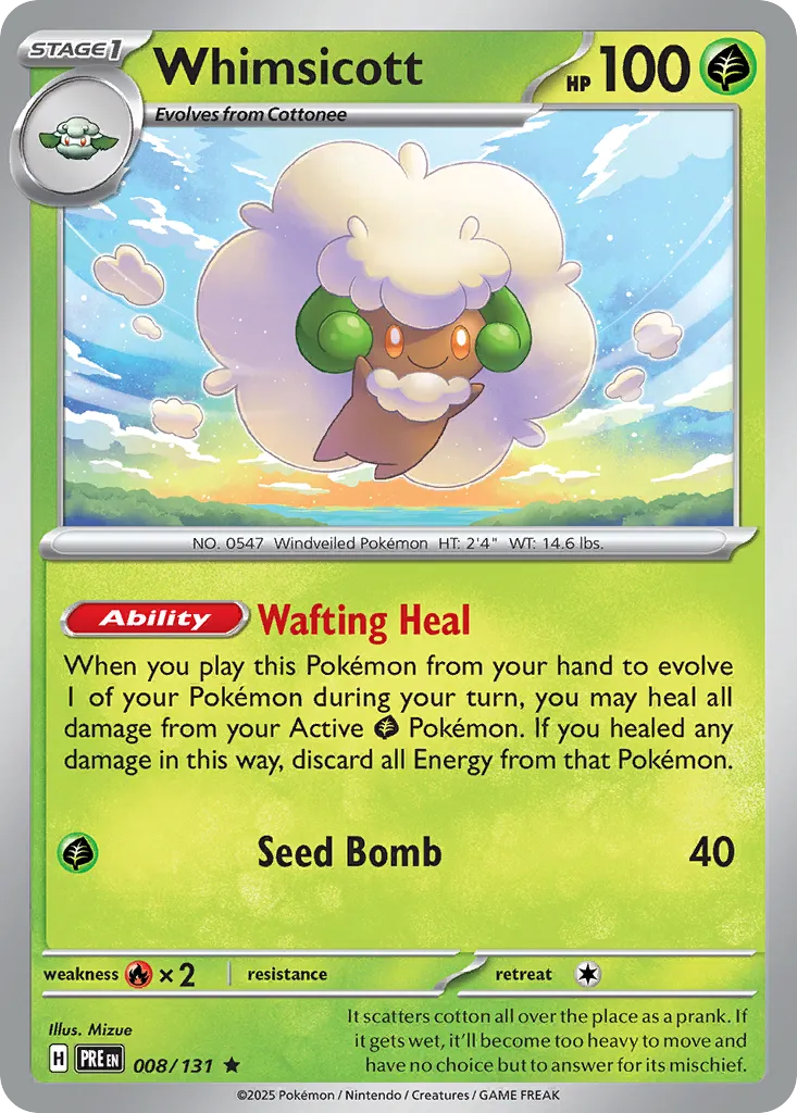 Whimsicott — SV: Prismatic Evolutions — Pokémon