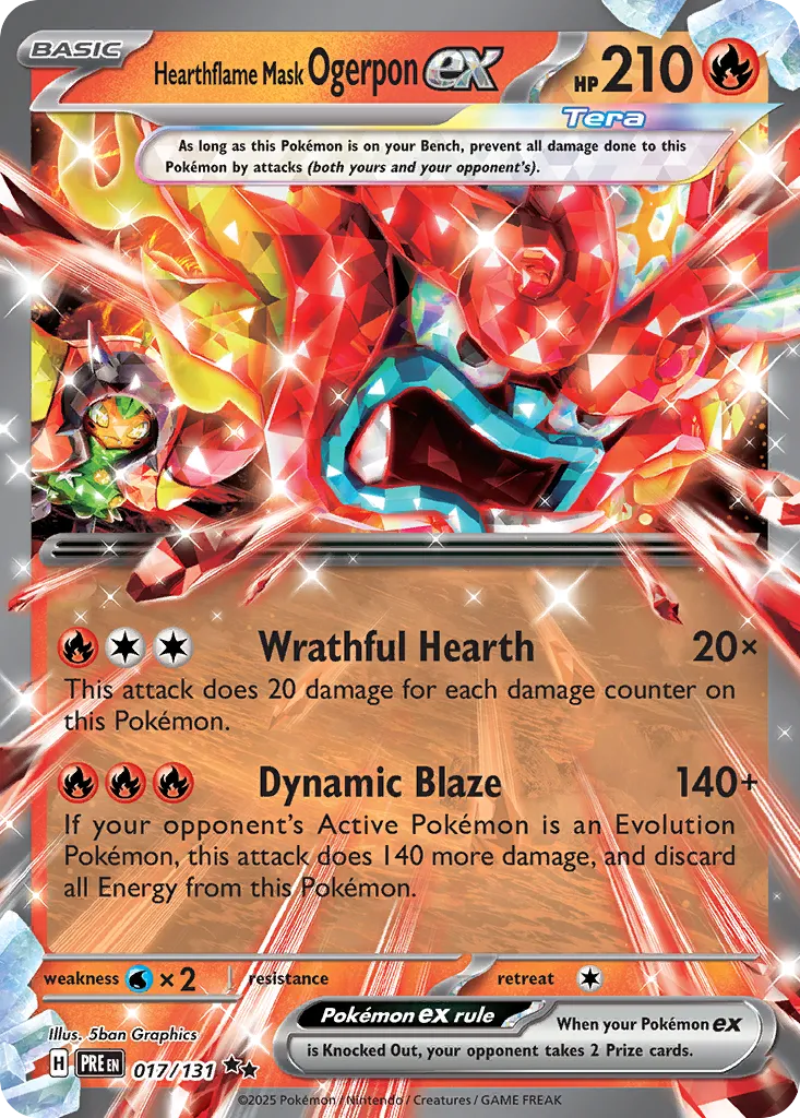 Hearthflame Mask Ogerpon ex — SV: Prismatic Evolutions — Pokemon