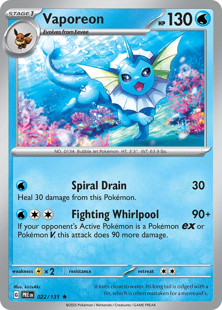 Vaporeon — SV: Prismatic Evolutions — Pokemon