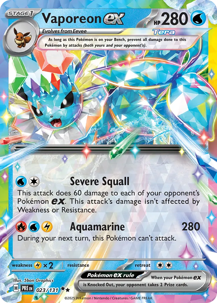 Vaporeon ex — SV: Prismatic Evolutions — Pokemon