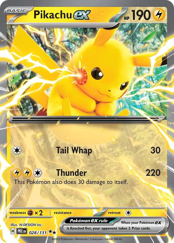 Pikachu ex from SV: Prismatic Evolutions - Pokemon