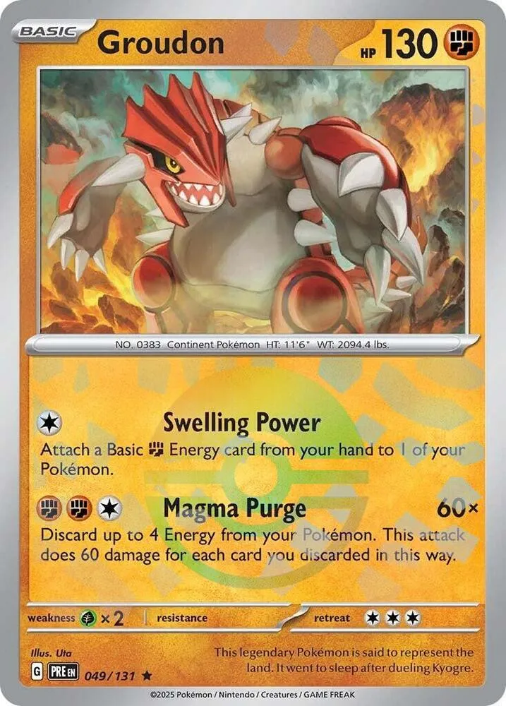 Groudon from SV: Prismatic Evolutions - Pokemon