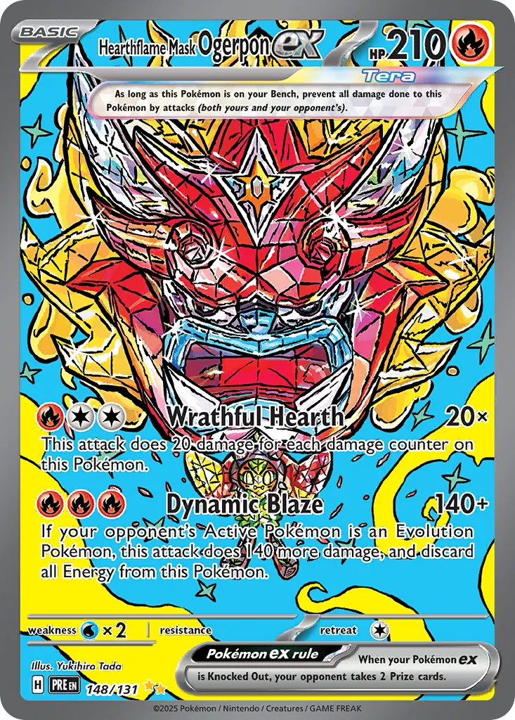 Hearthflame Mask Ogerpon ex — SV: Prismatic Evolutions — Pokemon