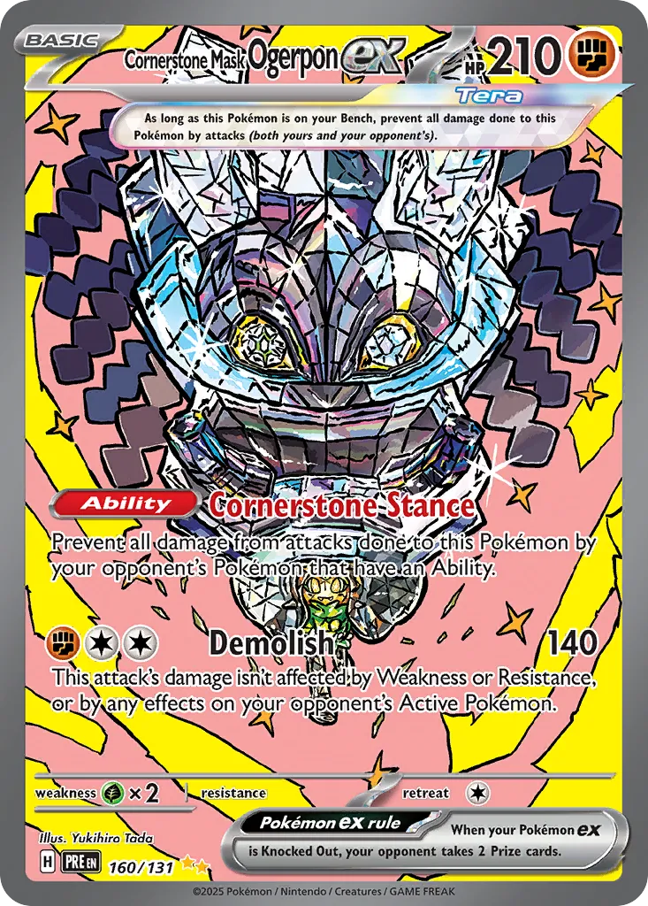 Ogerpon Masque de la Pierre ex — SV: Prismatic Evolutions — Pokémon