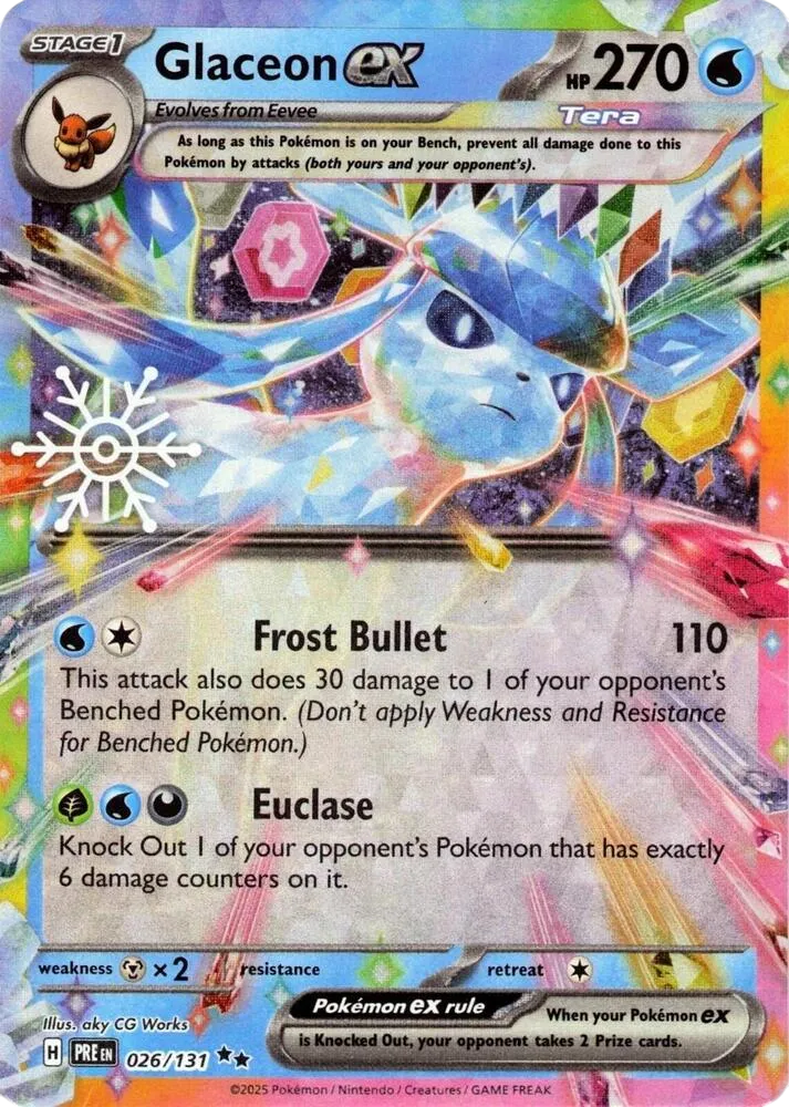 Glaceon EX - Holiday Calendar 2025 — SV: Prismatic Evolutions — Pokemon