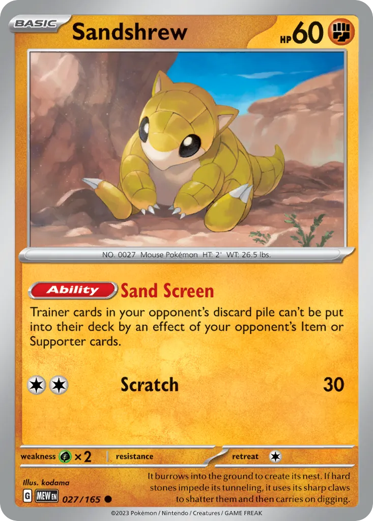 Sabelette — SV: Scarlet & Violet 151 — Pokémon