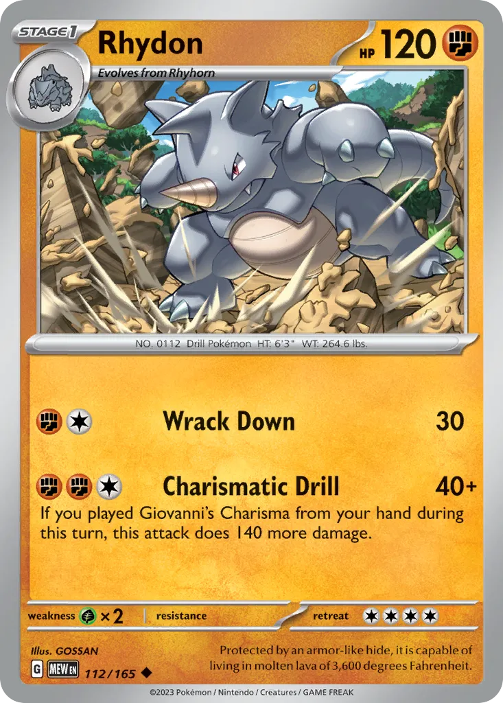 Rhydon — SV: Scarlet & Violet 151 — Pokémon