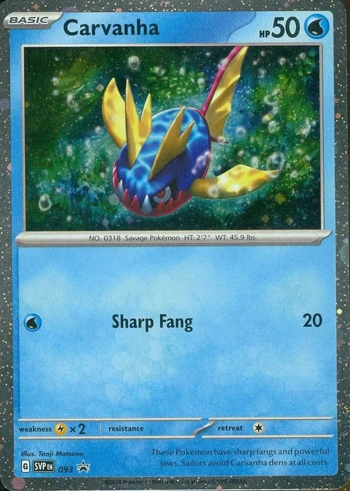 Carvanha — SV: Scarlet & Violet Promo Cards — Pokémon