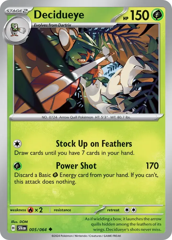Decidueye — SV: Shrouded Fable — Pokémon