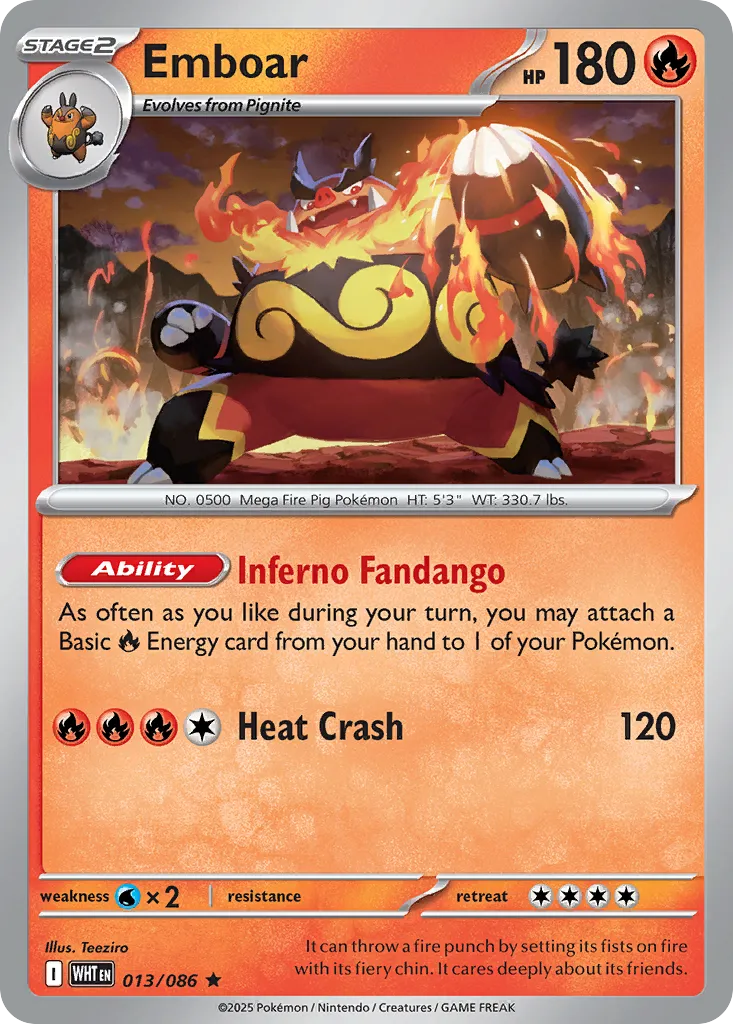 Emboar — SV: White Flare — Pokemon