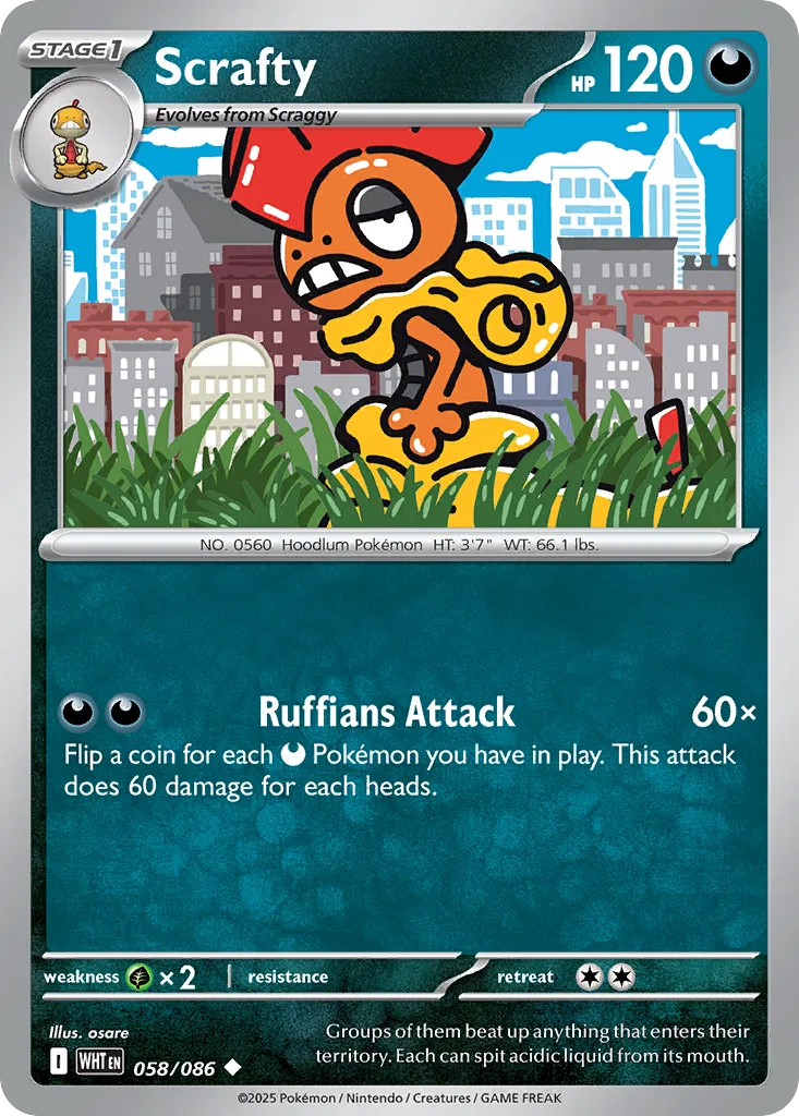 Scrafty — SV: White Flare — Pokemon