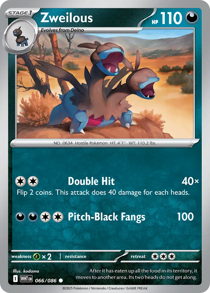 Zweilous — SV: White Flare — Pokémon