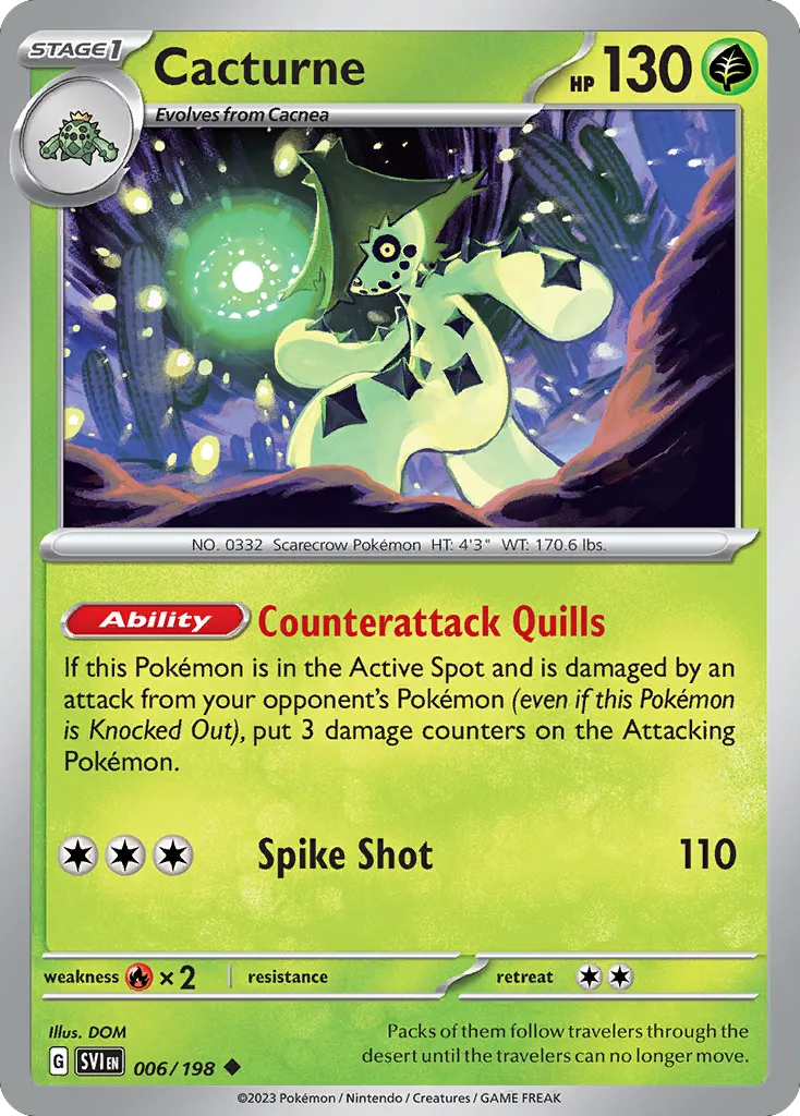 Cacturne — SV01: Scarlet & Violet Base Set — Pokémon