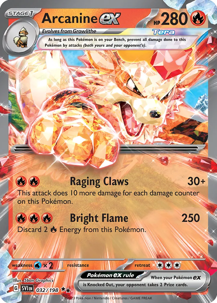 Arcanine ex — SV01: Scarlet & Violet Base Set — Pokémon