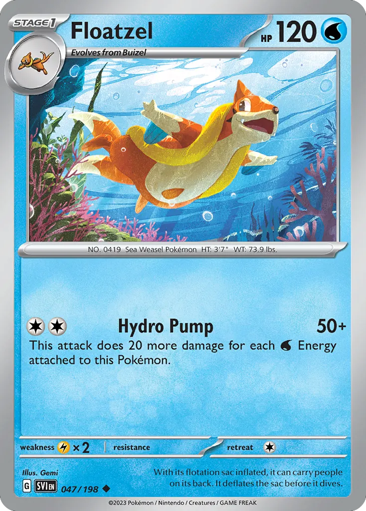 Floatzel — SV01: Scarlet & Violet Base Set — Pokémon