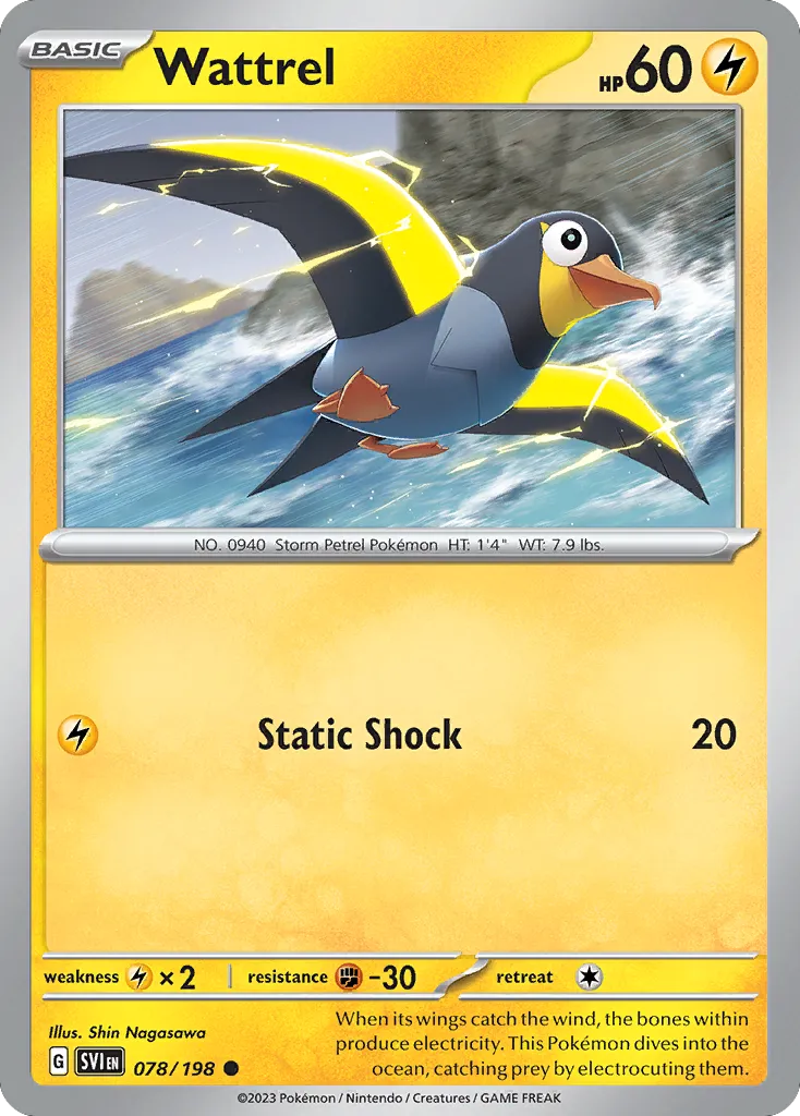 Wattrel — SV01: Scarlet & Violet Base Set — Pokemon