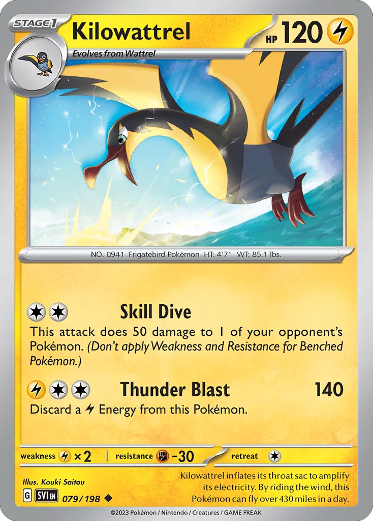 Kilowattrel — SV01: Scarlet & Violet Base Set — Pokémon