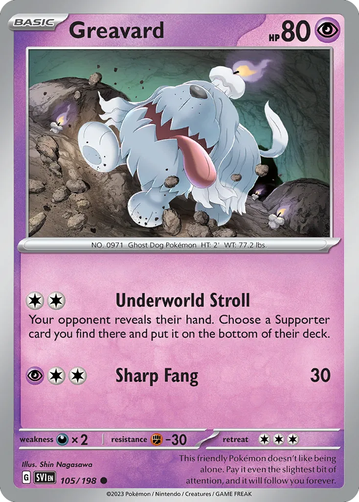 Greavard — SV01: Scarlet & Violet Base Set — Pokémon
