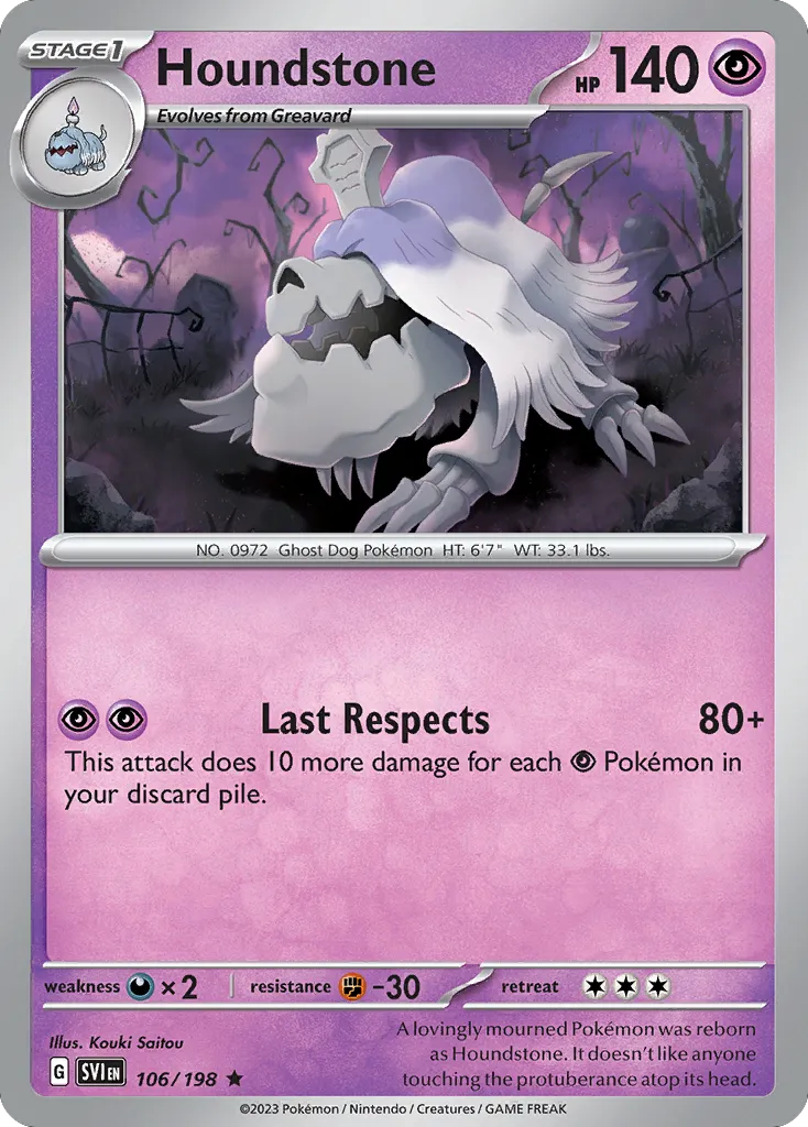 Houndstone — SV01: Scarlet & Violet Base Set — Pokémon