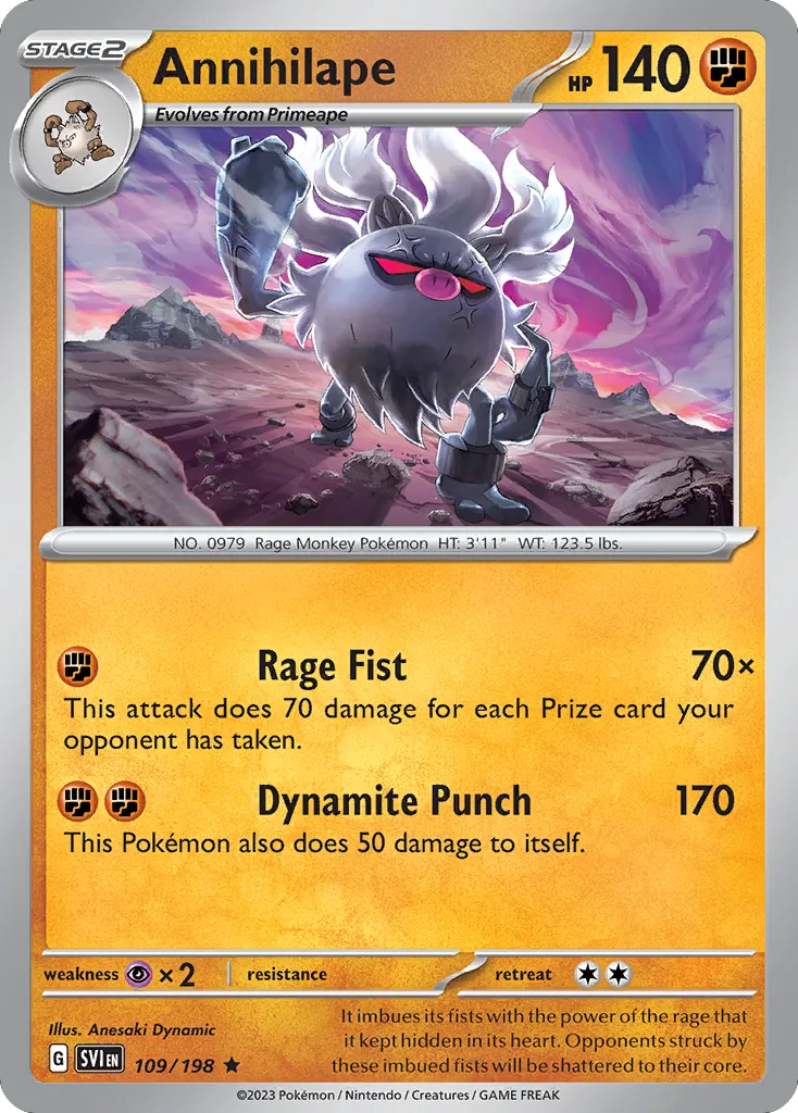 Annihilape — SV01: Scarlet & Violet Base Set — Pokémon