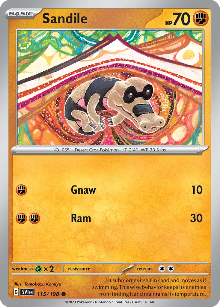 Sandile — SV01: Scarlet & Violet Base Set — Pokémon