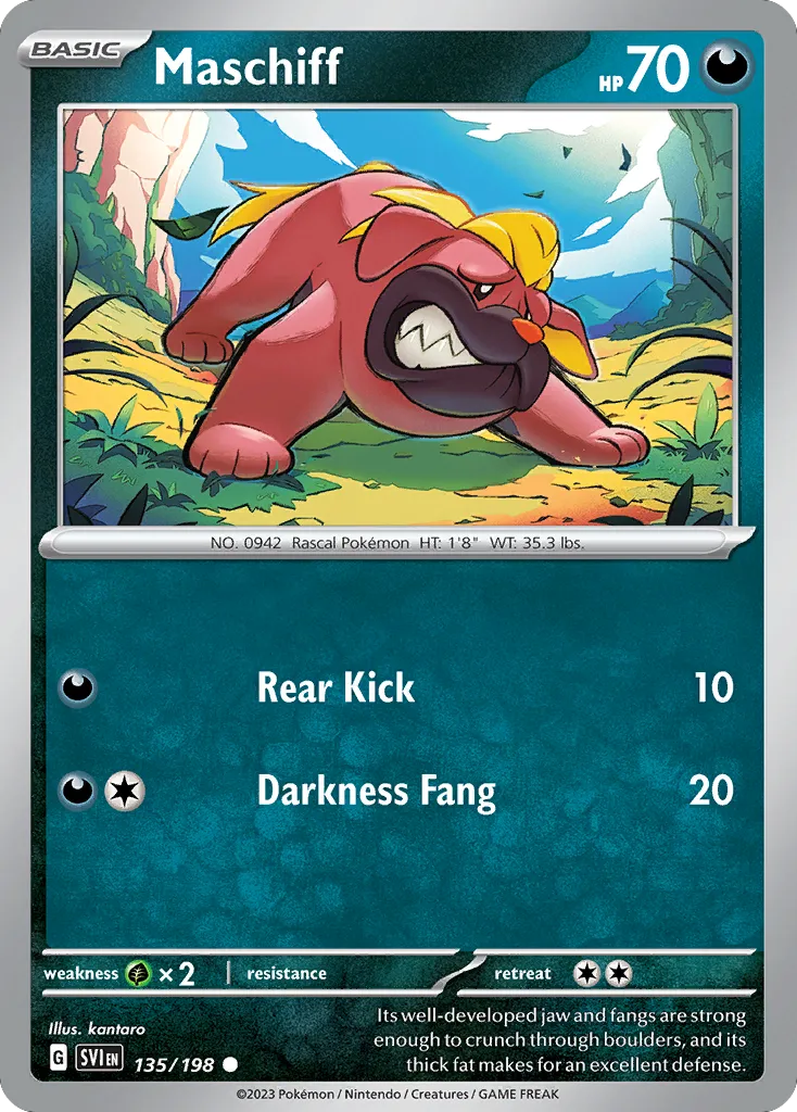 Maschiff — SV01: Scarlet & Violet Base Set — Pokémon