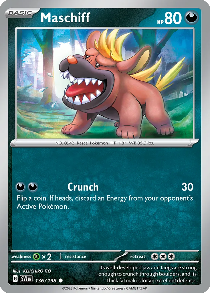 Maschiff — SV01: Scarlet & Violet Base Set — Pokémon
