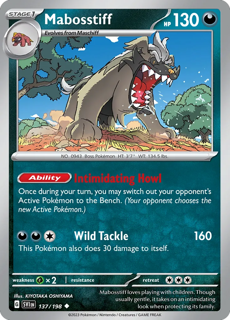 Mabosstiff — SV01: Scarlet & Violet Base Set — Pokémon