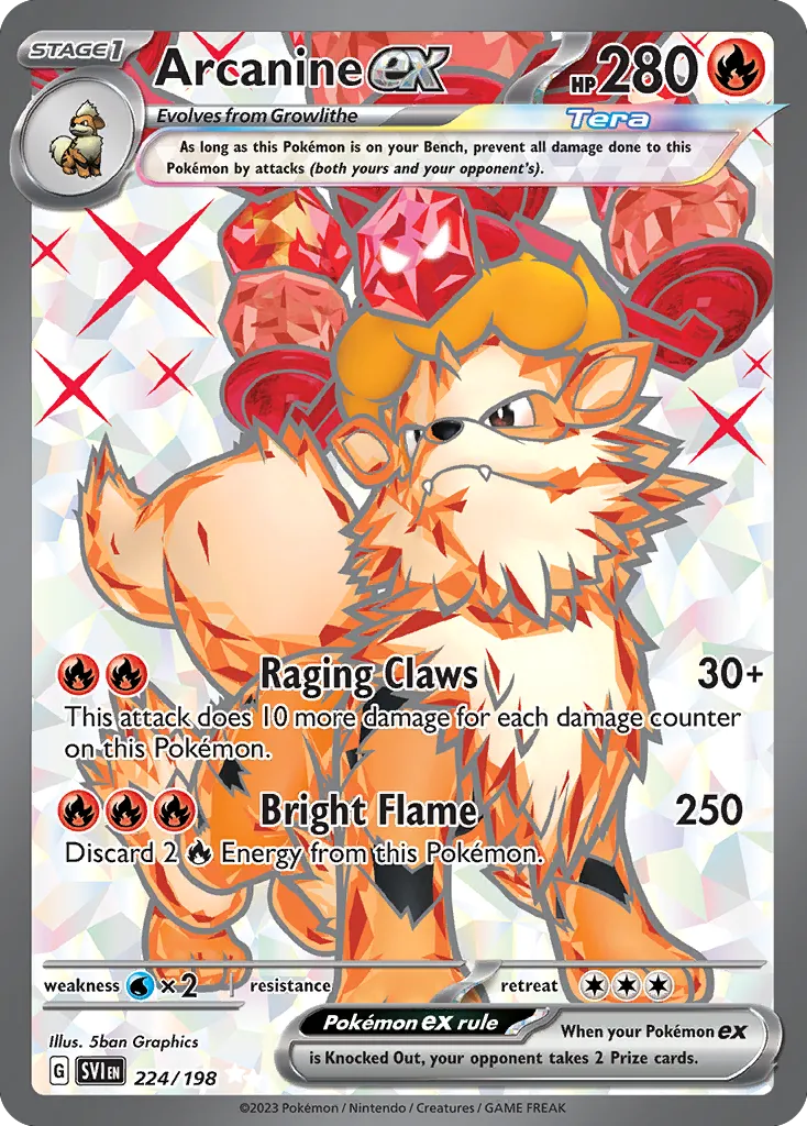 Arcanine ex — SV01: Scarlet & Violet Base Set — Pokémon