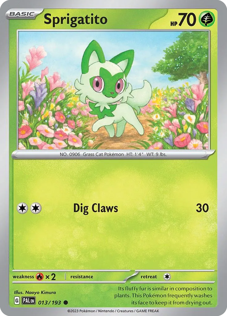 Sprigatito — SV02: Paldea Evolved — Pokemon