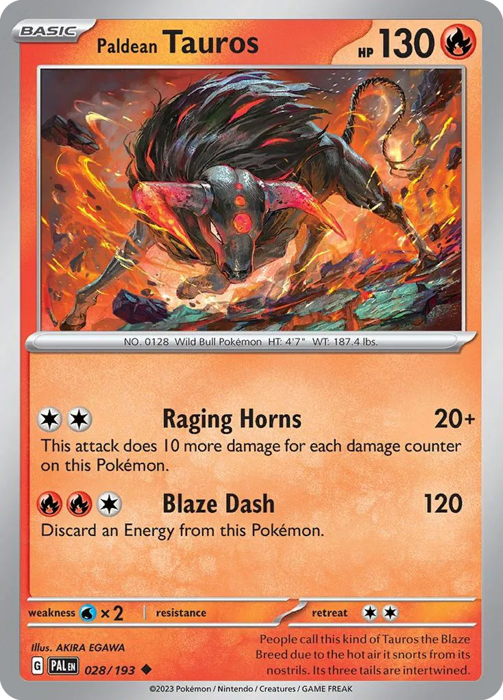Tauros de Paldea — SV02: Paldea Evolved — Pokemon