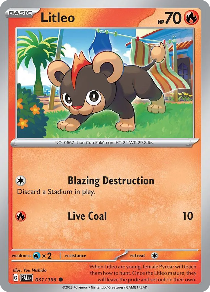 Litleo — SV02: Paldea Evolved — Pokémon