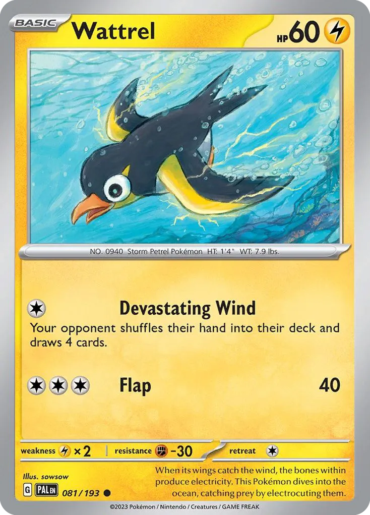 Wattrel — SV02: Paldea Evolved — Pokémon