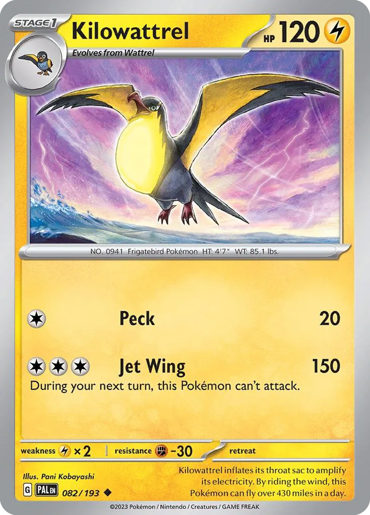 Kilowattrel — SV02: Paldea Evolved — Pokémon
