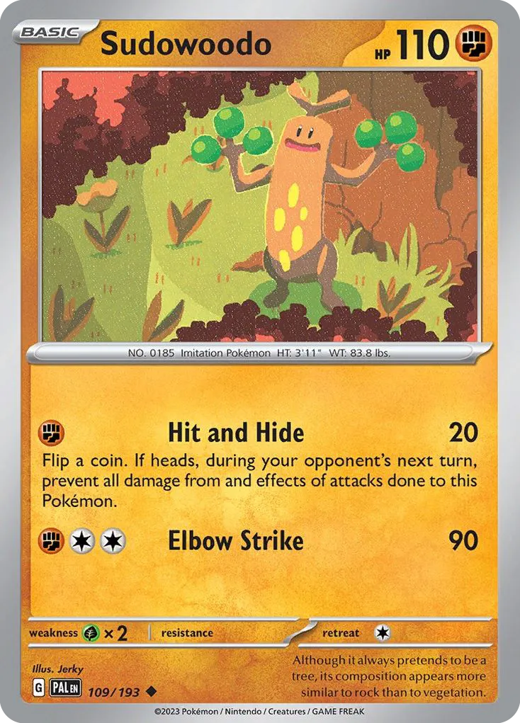 Sudowoodo — SV02: Paldea Evolved — Pokémon