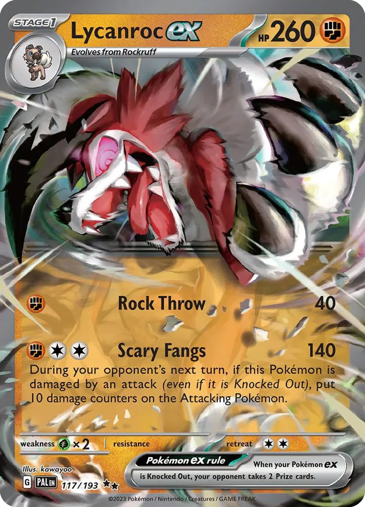 Lycanroc ex — SV02: Paldea Evolved — Pokémon