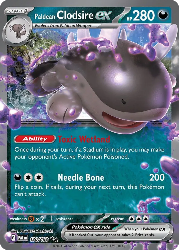 Paldean Clodsire ex — SV02: Paldea Evolved — Pokémon