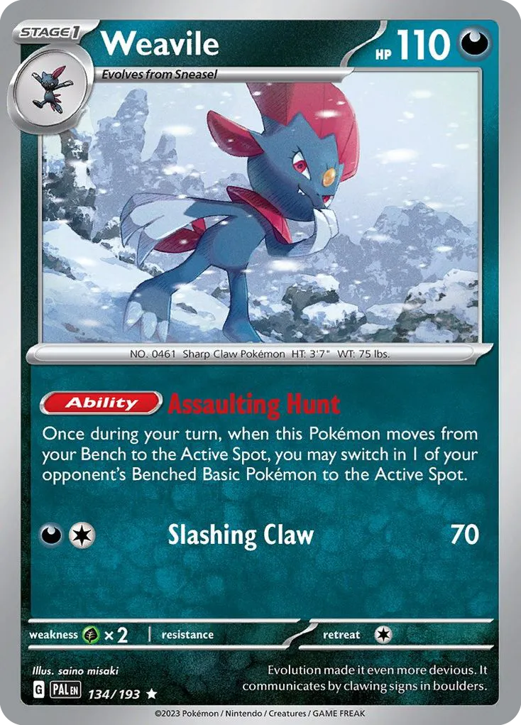 Weavile — SV02: Paldea Evolved — Pokémon