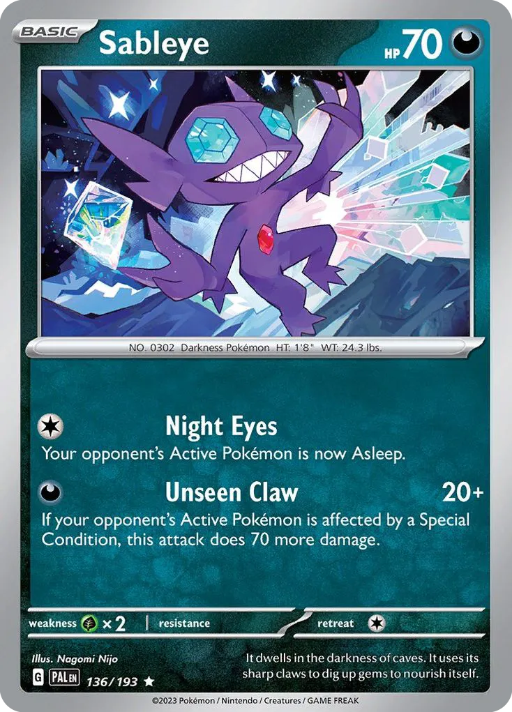 Sableye — SV02: Paldea Evolved — Pokémon